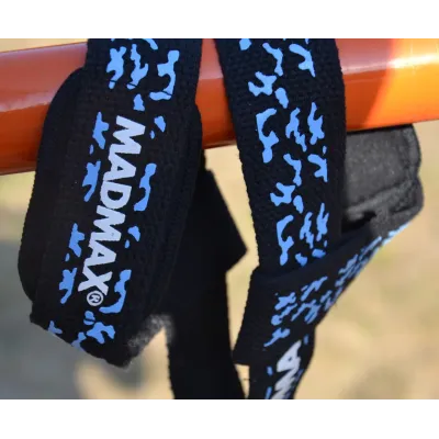 Ламки для тяги MadMax Camo Power Wrist Straps 2 шт Camo/Light Blue