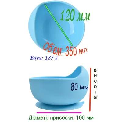 Набір силіконового посуду 2Life Y9 6 блакитний (v-11137)