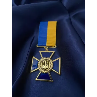 Медаль с документом Collection Крест патриота Украины 45 мм Разноцветный (hub_go12ua)