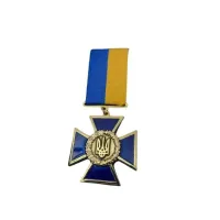 Медаль с документом Collection Крест патриота Украины 45 мм Разноцветный (hub_go12ua)
