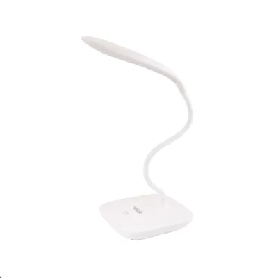 Лампа настольная сенсорный включатель MASTERTOOL 125х100х350 мм COB LED 3 режима USB 3xAA ABS White (94-0815)