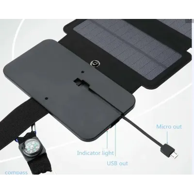 Зарядний пристрій на сонячних батареях No Brand Kernuap SunPower 10 Вт Чорний (1531625758)
