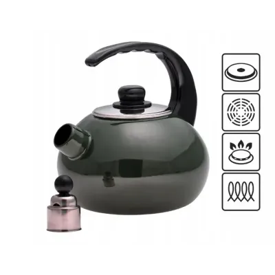 Чайник эмалированный со свистком Kamille KM-1039D 2.5 л Зеленый Чайник эмалированный со свистком Kamille KM-1039D 2.5 л Зеленый
