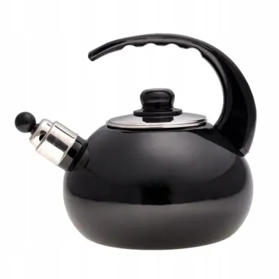 Чайник эмалированный со свистком Kamille KM-1039A 2.5 л Черный