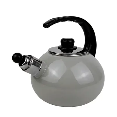 Чайник эмалированный со свистком Kamille KM-1039B 2.5 л Серый