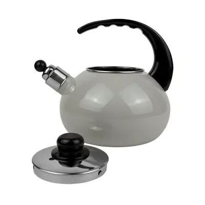 Чайник эмалированный со свистком Kamille KM-1039B 2.5 л Серый