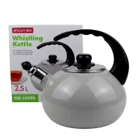 Чайник емальований зі свистком Kamille KM-1039B 2.5 л Сірий
