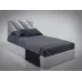 Ліжко BNB SheridanDesign з підйомним механізмом каркас метал 90x190 сірий