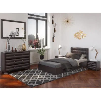 Ліжко BNB SunriseDesign без підйомного механізму 90x200 коричневий Ліжко BNB SunriseDesign без підйомного механізму 90x200 коричневий