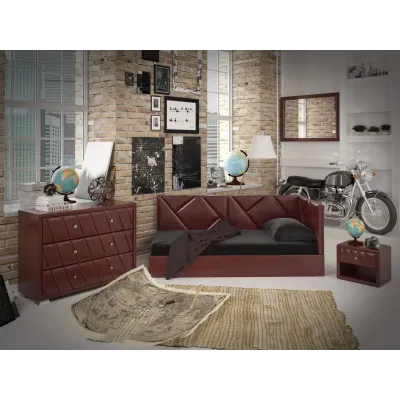 Кровать-диван BNB BaileysDesign с подъемным механизмом каркас металл 140x190 бордовый