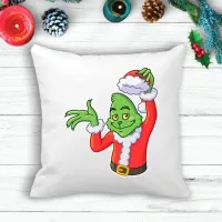 Подушка с новогодним принтом Гринч The Grinch Приветствует Белый Кавун П003594 Подушка с новогодним принтом Гринч The Grinch Приветствует Белый Кавун П003594