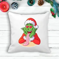 Подушка з новорічним принтом Грінч The Grinch Закоханий Білий Кавун П003600 Подушка з новорічним принтом Грінч The Grinch Закоханий Білий Кавун П003600
