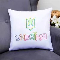 Декоративна подушка з патріотичним принтом 