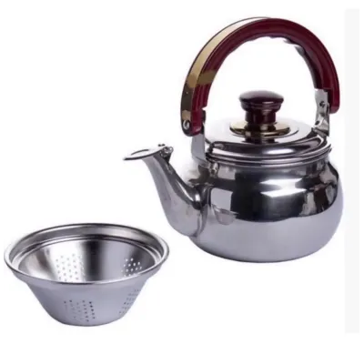 Чайник кухонний зі свистком та заварником A-PLUS WK-9028 1,8 л Steel
