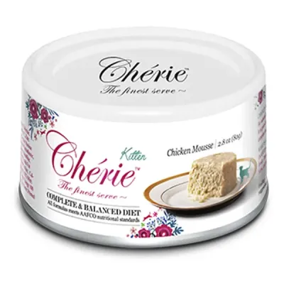 Корм влажный Cherie Complete&Balanced Chicken Mousse Мусс из курицы для котят Pettric 80 г
