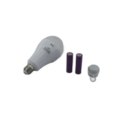 LED лампочка LMI 20W E27 світло білий 1500LM з акумулятором 2*18650 (8442)