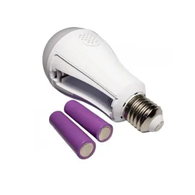 LED лампочка LMI 20W E27 світло білий 1500LM з акумулятором 2*18650 (8442)
