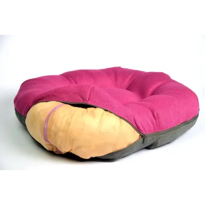 Лежак матраc 304073 Zoobaza фуксия серый 65 см