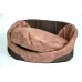 Лежак овал 304078 Zoobaza коричневий 46х62х19 см