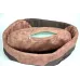 Лежак овал 304078 Zoobaza коричневий 46х62х19 см