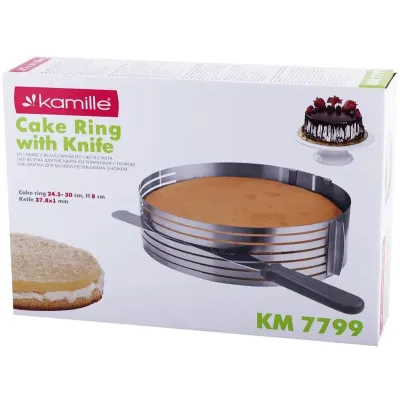 Форма Kamille для нарезки бисквита Kamille 24.5-33 см регулируемая с ножом DP78066