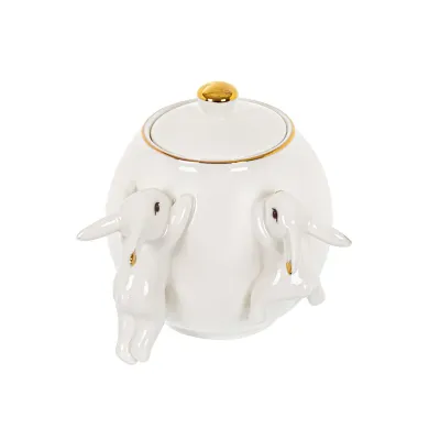 Банка фарфоровая для сыпучих Rabbit 15см AL226737 Lefard