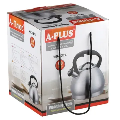 Чайник со свистком A-PLUS 1374 3 л Steel