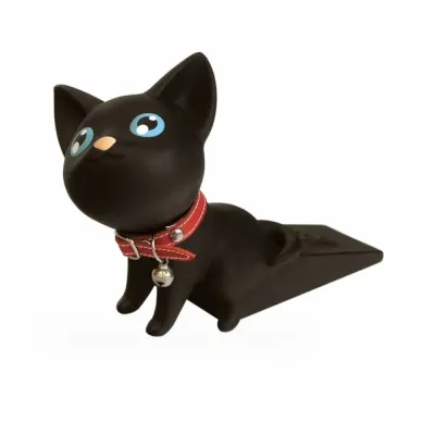 Стопер для підлоги UKC Котик 1 16,5х7,6х11,5 см Black