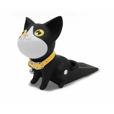 Стопер підлоговий UKC Котик 3 16,5х7,6х11,5 см Black