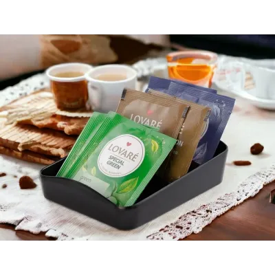 Підставка під чайний пакетик One Chef 13х10х4 см Чорна Підставка під чайний пакетик One Chef 13х10х4 см Чорна