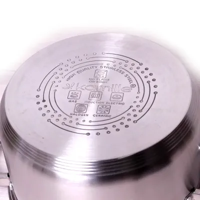 Каструля Kamille 3 л. з нержавіючої сталі з кришкою та порожнистими ручками KM-5618S