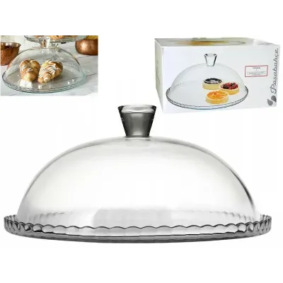 Блюдо зі скляною кришкою-ковпаком d-32 см Patisserie Pasabahce PS 95198