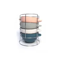 Набор бульонниц на стойке 680 мл S&T Dots 054-04-08 Набор бульонниц на стойке 680 мл S&T Dots 054-04-08