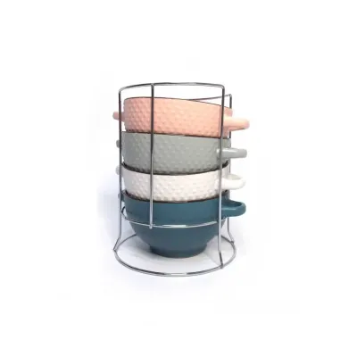 Набір бульйонниць на стійці 680 мл S&T Dots 054-04-08