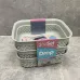 Набор корзинок серого цвета 185*135*65 мм Ucsan Plastik M-3969