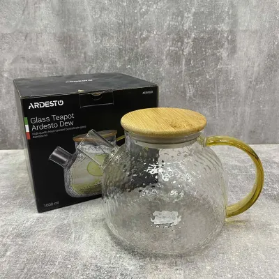 Заварочный чайник стеклянный боросиликатное стекло 1000 мл Ardesto Dew AR3010GH Заварочный чайник стеклянный боросиликатное стекло 1000 мл Ardesto Dew AR3010GH