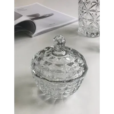 Сахарница с крышкой стеклянная Diamond Olens 102-014 Сахарница с крышкой стеклянная Diamond Olens 102-014