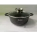 Кастрюля алюминиевая с мраморным покрытием 2,3л Zauberg ZB-0320-BL