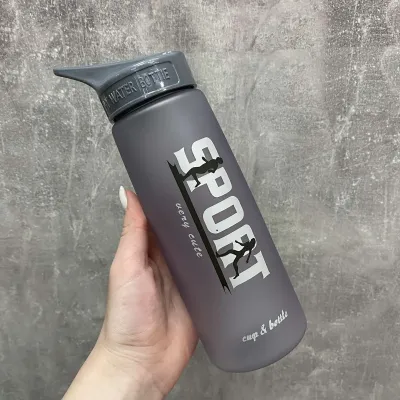 Пляшечка для води 800 мл Stenson TL00536 сіра Пляшечка для води 800 мл Stenson TL00536 сіра