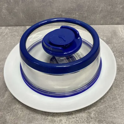 Вакуумна багаторазова кришка Vacuum Food Sealer 19 см A-Plus 0165 прозоро-синя