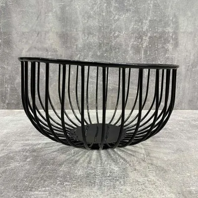 Корзина для фруктов Завиток-1 ART 25*25*14 см черная 69854789/1003 Корзина для фруктов Завиток-1 ART 25*25*14 см черная 69854789/1003