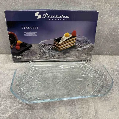Блюдо скляне 30*27,8*3 см Pasabahce Timeless 54188 Блюдо скляне 30*27,8*3 см Pasabahce Timeless 54188