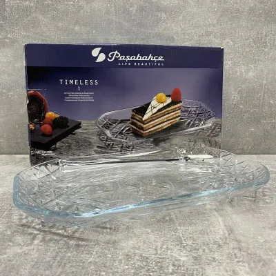 Блюдо скляне 30*27,8*3 см Pasabahce Timeless 54188 Блюдо скляне 30*27,8*3 см Pasabahce Timeless 54188