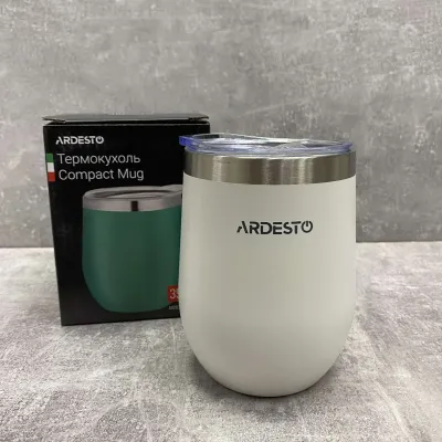 Термокухоль з нержавіючої сталі 350 мл Ardesto Compact Mug AR2635MMW White Термокухоль з нержавіючої сталі 350 мл Ardesto Compact Mug AR2635MMW White