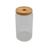 Банка скляна з бамбуковою кришкою 1,3л Stenson TD00979-1.3 Банка скляна з бамбуковою кришкою 1,3л Stenson TD00979-1.3