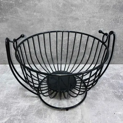 Корзина для фруктов на подножке ART Завиток-1 25*25 см 1019 Корзина для фруктов на подножке ART Завиток-1 25*25 см 1019