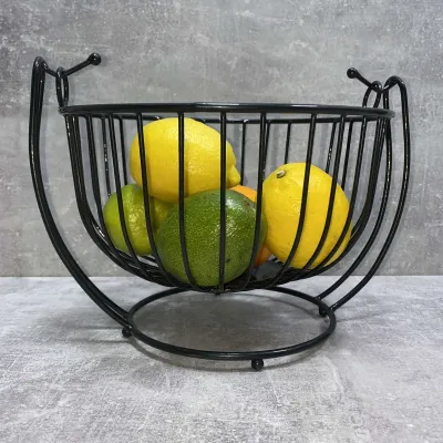 Корзина для фруктов на подножке ART Завиток-1 25*25 см 1019 Корзина для фруктов на подножке ART Завиток-1 25*25 см 1019