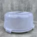 Тортівниця з кришкою 34 х 15 см Алеана 169056 какао/прозора