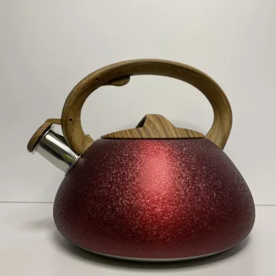 Чайник зі свистком 3 л червоний Zauberg ZB 10/3
