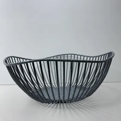 Кошик для фруктів Напівхвиль ART 25*24*10 см сірий мармур 78954622/1005